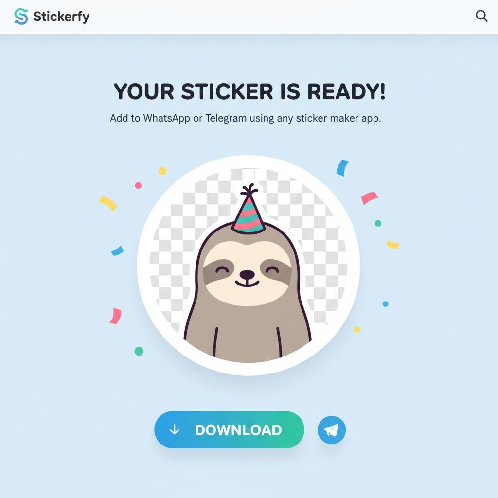 Download custom sticker and add to WhatsApp or Telegram using free sticker maker app